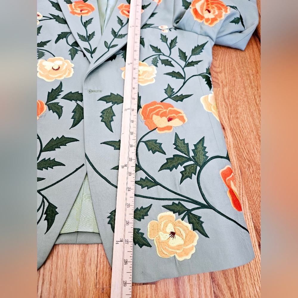 Addicted Bespoken Floral Embroidered Statement Blazer Men’s M - Picture 11 of 14